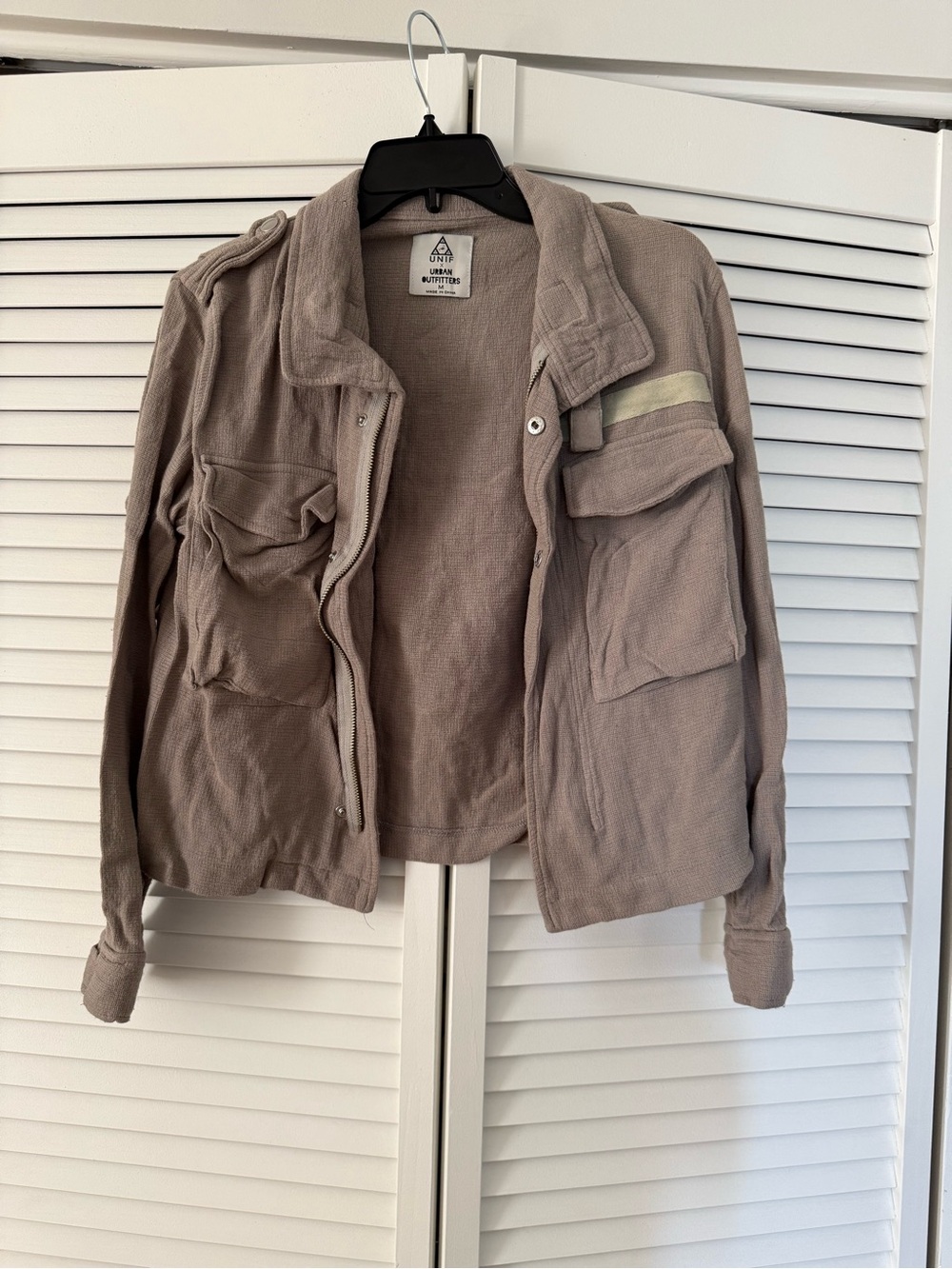 Urban Outfitters Taupe Utility Jacket with Flap Pockets